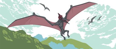 Gökyüzündeki Pteranodon