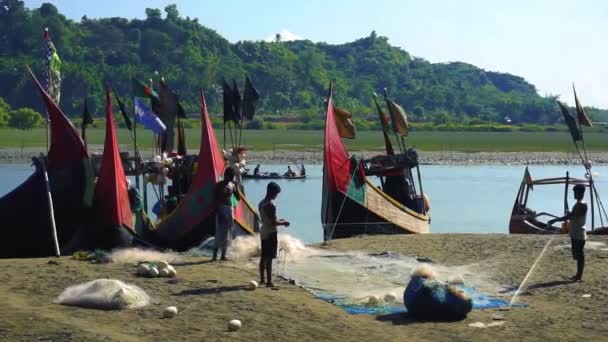 Cox Bazar Είναι Μεγαλύτερη Παραλία Στο Μπανγκλαντές Αυτά Είναι Πλάνα — Αρχείο Βίντεο