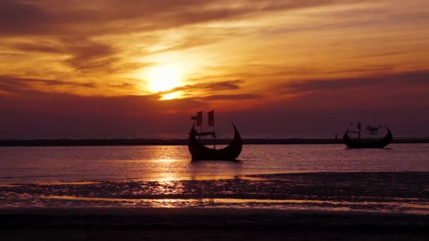 Кокс Базар Найдовший Пляж Бангладеш Кадри Ухіа Інані Біч Кокс — стокове відео