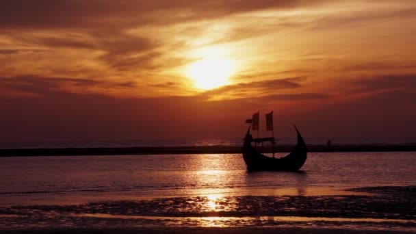 Cox Bazar Longest Beach Bangladesh Footage Ukhia Inani Beach Cox — Vídeos de Stock