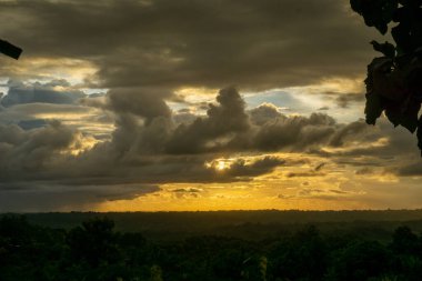 Beautiful sunrise in the mountains. Bandarban is a mountainous region of Bangladesh.