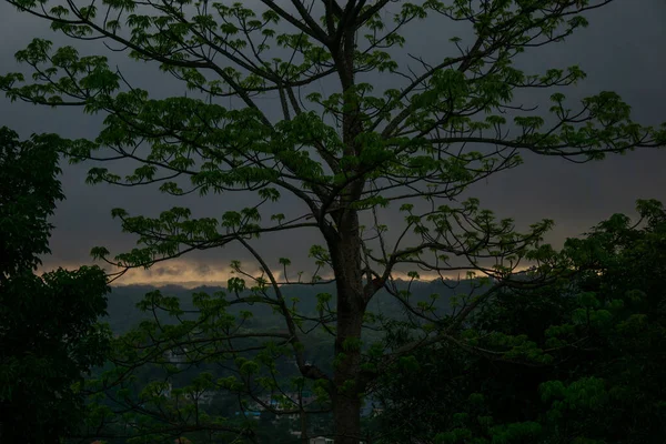 Scéna Před Svítáním Horách Málo Světla Fotografie Pořízena Chittagong Bandarban — Stock fotografie