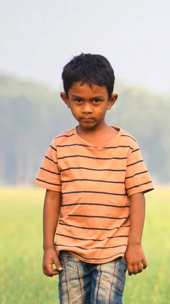Bangladesh Belo País Verde Ásia Uma Criança Está Brincando Campo — Fotografia de Stock