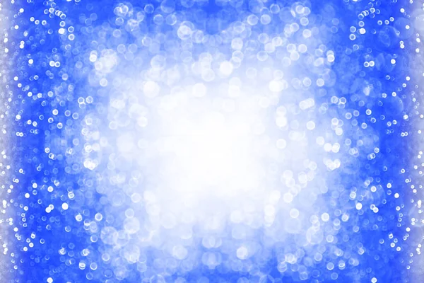 Blue Silver White Glitter Sparkle Background Happy Birthday Party Invite — Stock Photo, Image