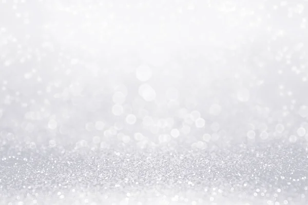 Tänk Vit Silver Glitter Glitter Glitter Konfetti Bakgrund Födelsedagsfest Inbjudan — Stockfoto