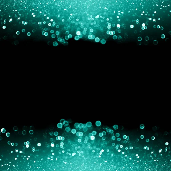 Dark Black Teal Green Glitter Sparkle Confetti Background Turquesa Feliz — Fotografia de Stock