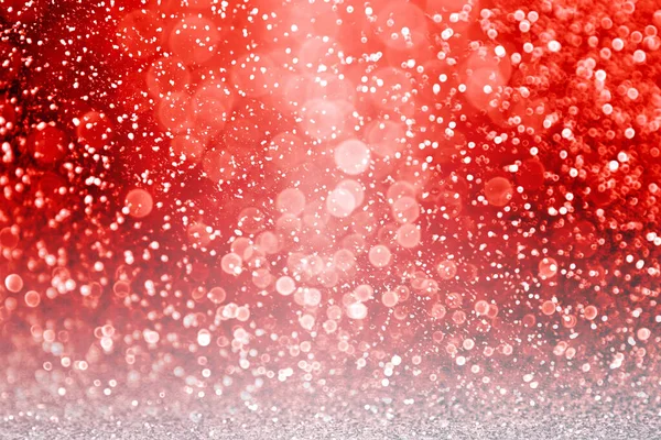 Fancy Robijnrode Zilveren Glitter Sparkle Confetti Achtergrond Glitzy Happy Birthday — Stockfoto