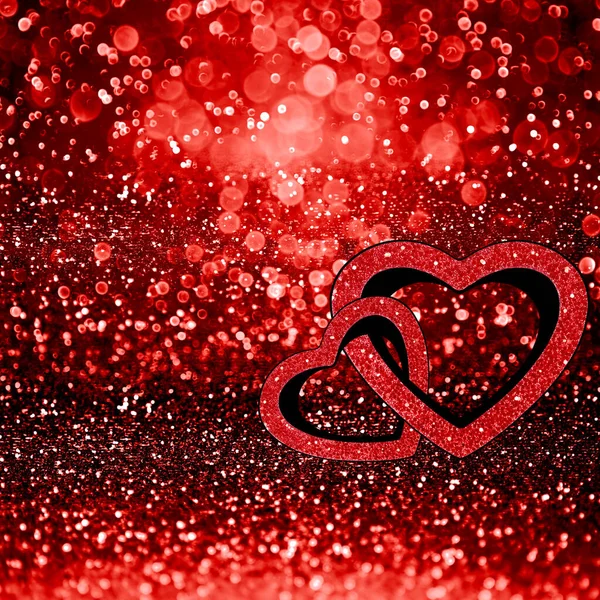 발렌타인데이의 사랑의 광채가 반짝이는 모양의 판타지나 들러리 장신구 — 스톡 사진