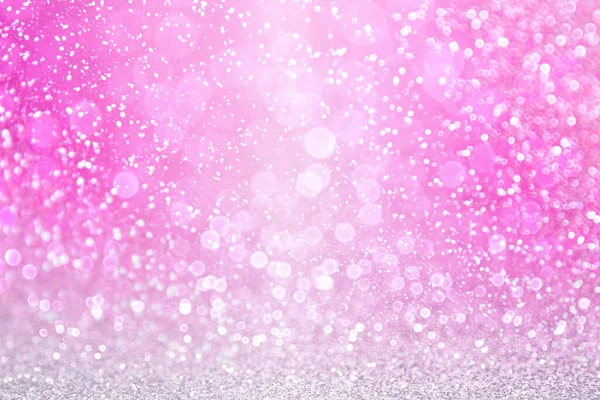 Fancy White Pink Glitter Sparkle Confetti Background Happy Birthday Party — Stockfoto