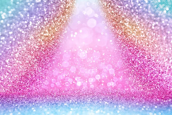 Fun Rainbow Color Glitter Sparkle Happy Birthday Party Background Invite Stock Picture