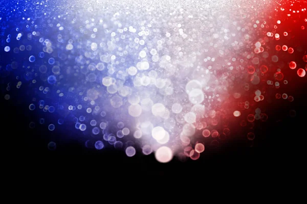 Patriottische Rood Wit Blauw Glitter Schitteren Confetti Achtergrond Juli Vuurwerk Stockfoto