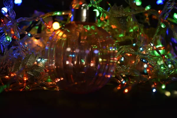 Decorações Natal Vista Perto Conceito Ano Novo — Fotografia de Stock