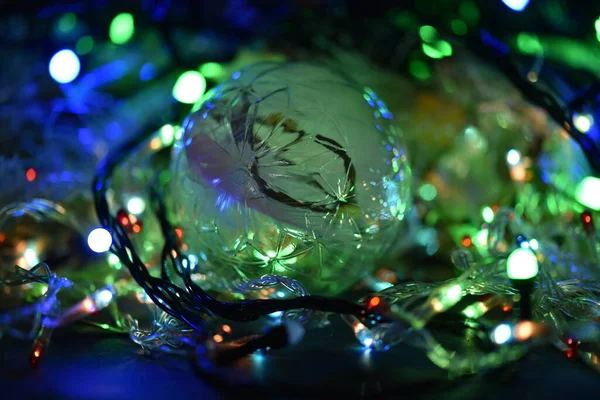 Weihnachtsdekoration Nahsicht Neujahrskonzept — Stockfoto