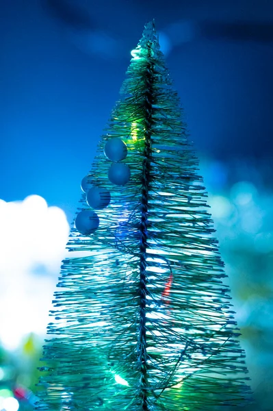 Decoración Del Árbol Navidad Fondo Vacaciones —  Fotos de Stock