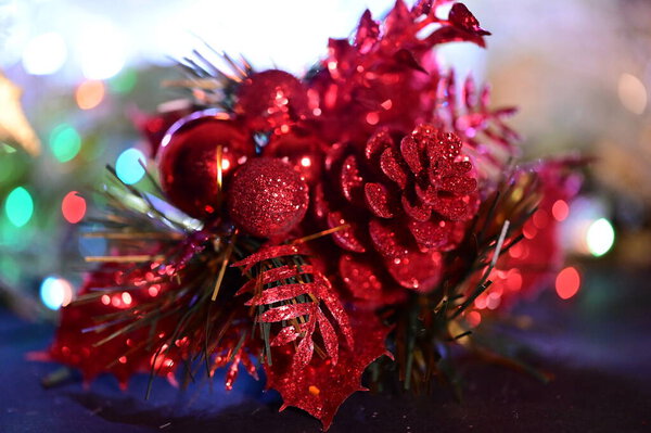 Christmas decoration, holiday background 