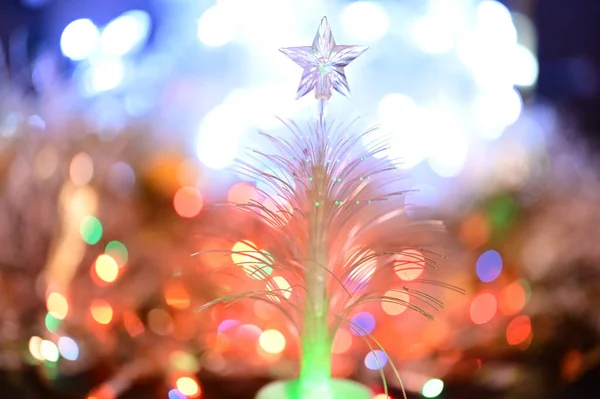 Χριστουγεννιάτικη Διακόσμηση Δέντρο Και Αστέρι — Φωτογραφία Αρχείου