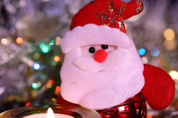 Navidad Santa Claus Juguete Fondo Vacaciones — Foto de Stock