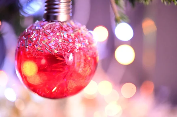 Neujahrsschmuck Weihnachtsbaum — Stockfoto