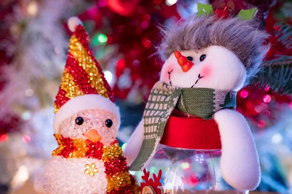 Navidad Decoración Muñecos Nieve Juguetes — Foto de Stock