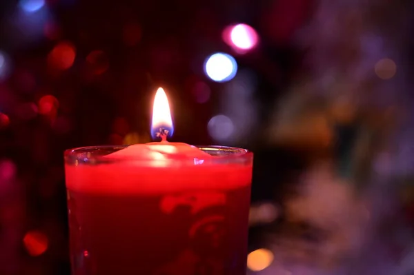 Ljus Brinnande Jul Bakgrund — Stockfoto