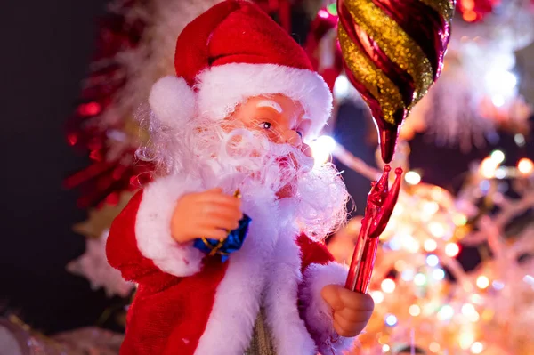 Santa Claus Juguete Navidad Fondo Vacaciones — Foto de Stock