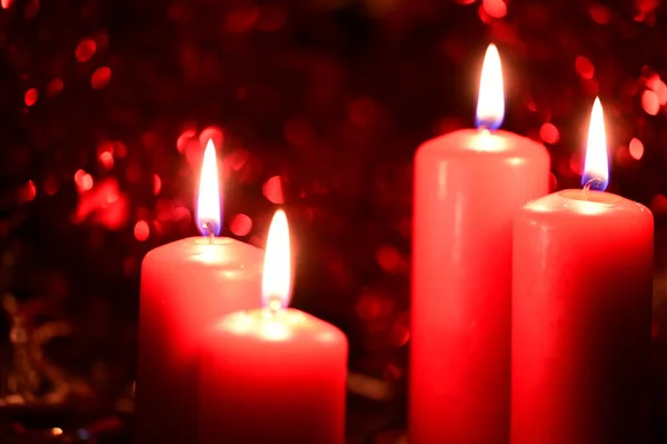 圣诞蜡烛假日装饰品 — 图库照片