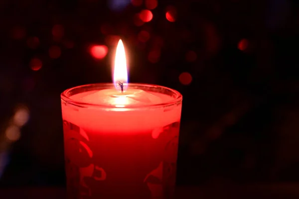 Weihnachtsdekoration Mit Kerze — Stockfoto