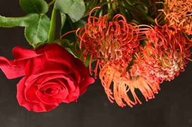 Güzel çiçek buketinin yakın görüntüsü