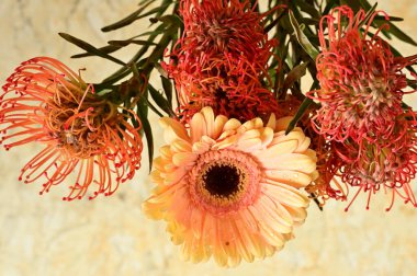 Güzel çiçek buketinin yakın görüntüsü