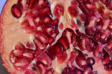 close-up of fresh ripe pomegranate 