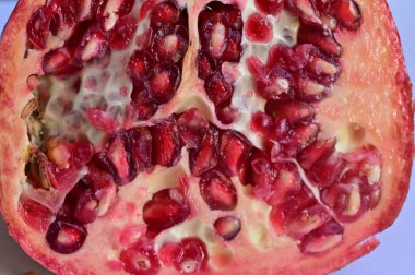 close-up of fresh ripe pomegranate 