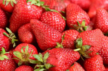 Yakın çekim - taze olgun çilek