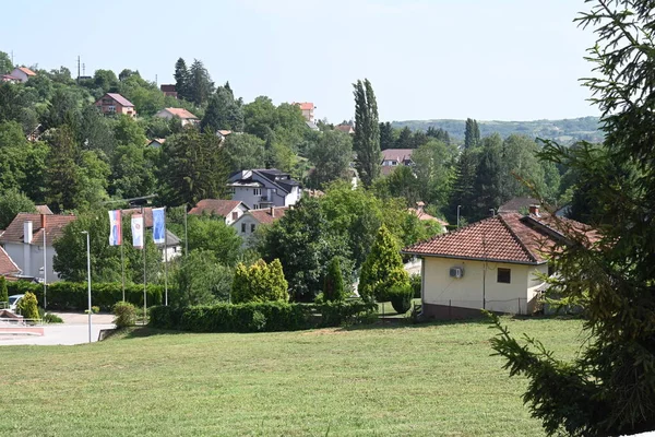 Vista Del Villaggio Montagna — Foto Stock