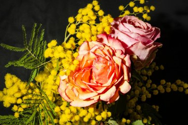 Güzel, parlak bahar buketini kapat. 