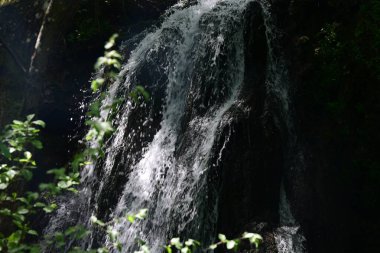Dağlardaki güzel şelale manzarası            