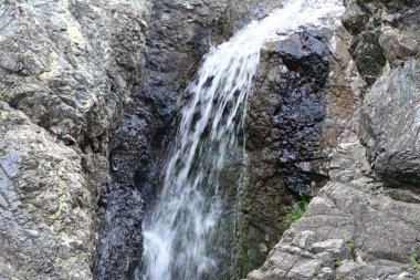 Dağlardaki güzel şelale manzarası            