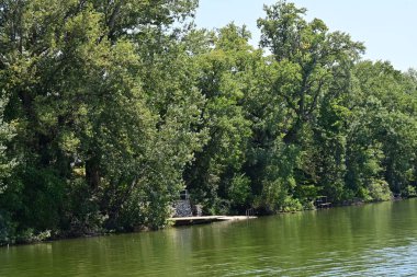 Güzel doğa manzaralı göl manzarası