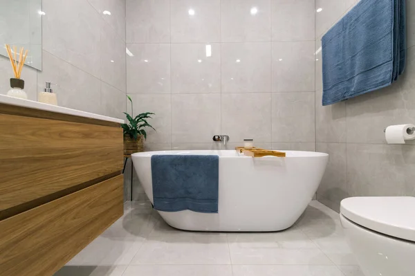 Modern Spacious Luxurious Bathroom Renovation — Stock Photo, Image