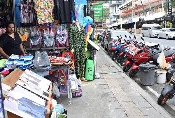 Pouliční Pohled Obchodem Oblečením Phuketu Konopným Oblekem — Stock fotografie