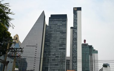 Bangkok şehrinin modern gökdelenleri.
