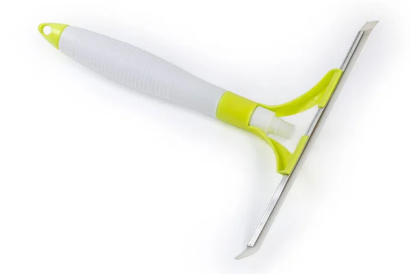 Huishoudelijke Plastic Schraper Met Ingebouwde Spuitfles Korte Steel Voor Het — Stockfoto