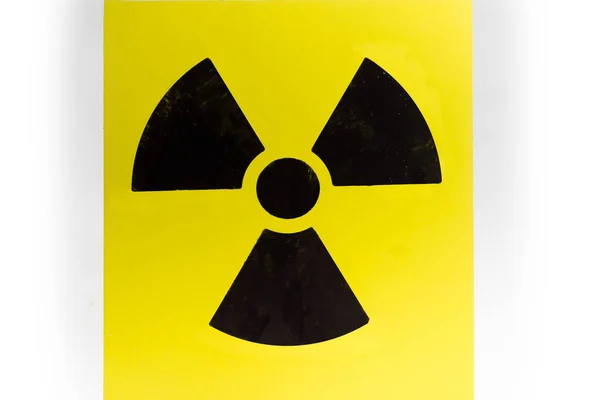 Ionizing Radiation Hazard Sign Form Black Trefoil Small Central Circle — Stock fotografie