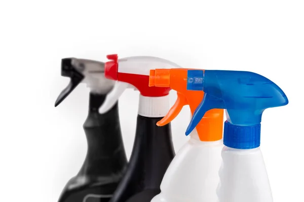 Blue Hand Pumped Sprayer Plastic Bottle Household Cleaning Agent Similar — Stock Photo, Image