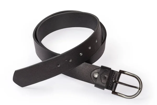 Cintura Casual Pelle Nera Uomo Con Fibbia Classica Con Cornice — Foto Stock