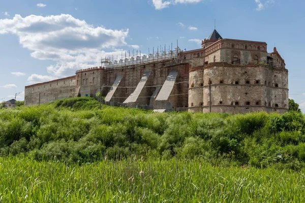 Torre Angolo Orientale Muro Difensivo Del Castello Medzhybizh Del Xvi — Foto Stock