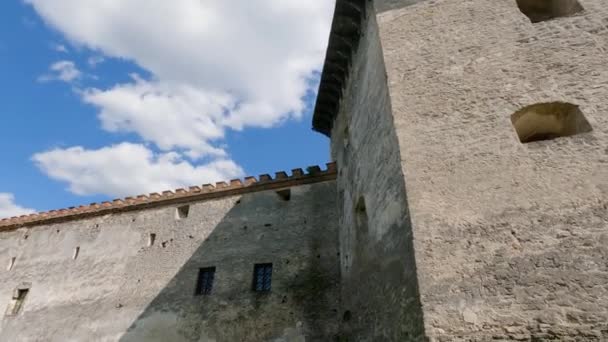 Αμυντικό Τείχος Του Κάστρου Medzhybizh Από Έξω Ουκρανία — Αρχείο Βίντεο