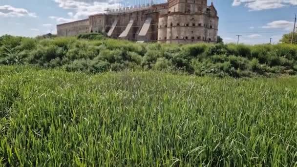 Östlicher Teil Der Burg Medzhybizh Von Außen Ukraine — Stockvideo