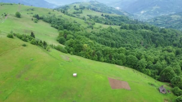 Creasta Montană Dimineața Primăverii Munții Carpați Vedere Aeriană — Videoclip de stoc