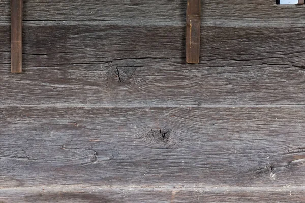 Tekstura Starego Muru Wykonana Dębowych Kłód Fragment Średniowiecznego Drewnianego Kościoła — Zdjęcie stockowe
