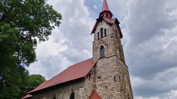 Ukrayna Nın Losyach Köyündeki Anthony Katolik Kilisesi — Stok video